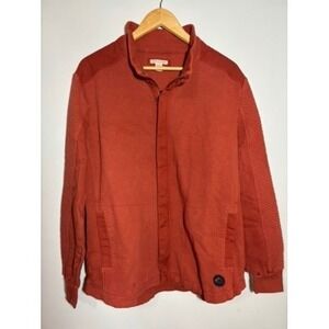 Carbon 2 Cobalt Men's Orange‎ Full Zip Textured Casual Shacket Size L